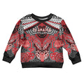 Aotearoa Iwi Te Arawa Personalised Kid Ugly Christmas Sweater Maori Kowhaiwhai Pattern