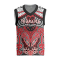 Aotearoa Iwi Te Arawa Personalised Christmas Knitted V-Neck Vest Maori Kowhaiwhai Pattern