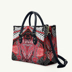 Aotearoa Iwi Te Arawa Leather Bag Maori Kowhaiwhai Pattern