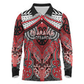 Aotearoa Iwi Te Arawa Personalised Long Sleeve Polo Shirt Maori Kowhaiwhai Pattern