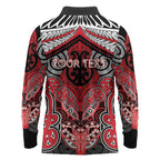 Aotearoa Iwi Te Arawa Personalised Long Sleeve Polo Shirt Maori Kowhaiwhai Pattern