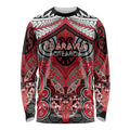 Aotearoa Iwi Te Arawa Personalised Long Sleeve Shirt Maori Kowhaiwhai Pattern