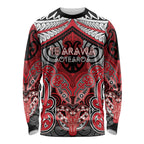 Aotearoa Iwi Te Arawa Personalised Long Sleeve Shirt Maori Kowhaiwhai Pattern