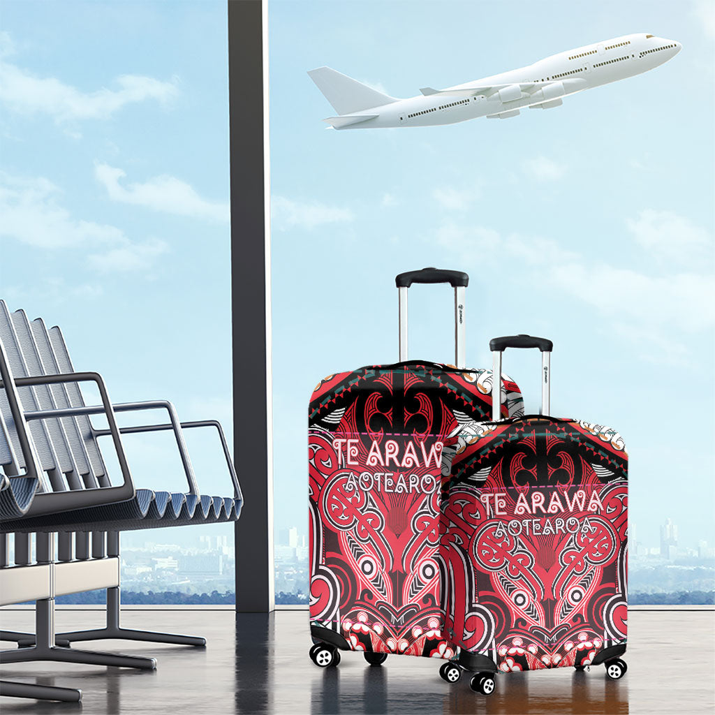 Aotearoa Iwi Te Arawa Luggage Cover Maori Kowhaiwhai Pattern