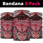 Aotearoa Iwi Te Arawa Neck Gaiter Maori Kowhaiwhai Pattern