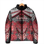 Aotearoa Iwi Te Arawa Personalised Padded Jacket Maori Kowhaiwhai Pattern