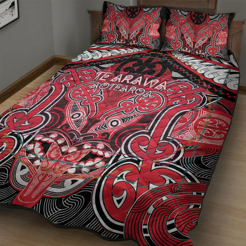 Aotearoa Iwi Te Arawa Quilt Bed Set Maori Kowhaiwhai Pattern