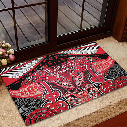 Aotearoa Iwi Te Arawa Rubber Doormat Maori Kowhaiwhai Pattern