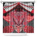 Aotearoa Iwi Te Arawa Shower Curtain Maori Kowhaiwhai Pattern