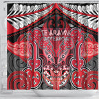 Aotearoa Iwi Te Arawa Shower Curtain Maori Kowhaiwhai Pattern