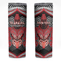 Aotearoa Iwi Te Arawa Personalised Skinny Tumbler Maori Kowhaiwhai Pattern