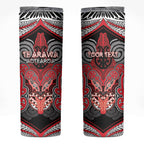 Aotearoa Iwi Te Arawa Personalised Skinny Tumbler Maori Kowhaiwhai Pattern