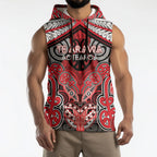 Aotearoa Iwi Te Arawa Personalised Sleeveless Hoodie Maori Kowhaiwhai Pattern