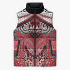 Aotearoa Iwi Te Arawa Personalised Sleeveless Puffer Jacket Maori Kowhaiwhai Pattern