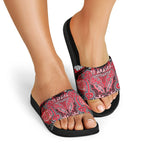 Aotearoa Iwi Te Arawa Slide Sandals Maori Kowhaiwhai Pattern