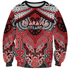 Aotearoa Iwi Te Arawa Personalised Sweatshirt Maori Kowhaiwhai Pattern