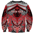 Aotearoa Iwi Te Arawa Personalised Sweatshirt Maori Kowhaiwhai Pattern