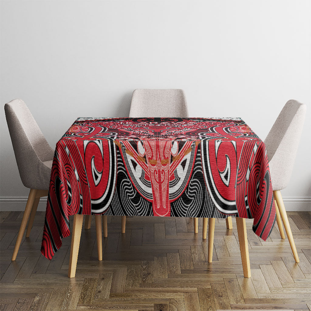 Aotearoa Iwi Te Arawa Tablecloth Maori Kowhaiwhai Pattern