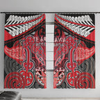 Aotearoa Iwi Te Arawa Window Curtain Maori Kowhaiwhai Pattern