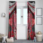 Aotearoa Iwi Te Arawa Window Curtain Maori Kowhaiwhai Pattern