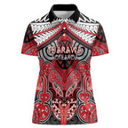 Aotearoa Iwi Te Arawa Personalised Women Polo Shirt Maori Kowhaiwhai Pattern