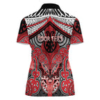 Aotearoa Iwi Te Arawa Personalised Women Polo Shirt Maori Kowhaiwhai Pattern