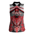 Aotearoa Iwi Te Arawa Personalised Women Sleeveless Polo Shirt Maori Kowhaiwhai Pattern