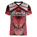 Aotearoa Iwi Te Arawa Personalised Women V-Neck T-Shirt Maori Kowhaiwhai Pattern