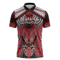 Aotearoa Iwi Te Arawa Personalised Zipper Polo Shirt Maori Kowhaiwhai Pattern