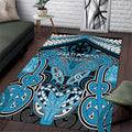 Aotearoa Iwi Ngati Porou Area Rug Maori Kowhaiwhai Pattern