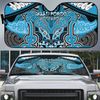 Aotearoa Iwi Ngati Porou Auto Sun Shade Maori Kowhaiwhai Pattern