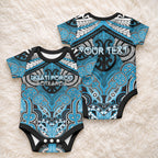 Aotearoa Iwi Ngati Porou Personalised Baby Onesie Maori Kowhaiwhai Pattern