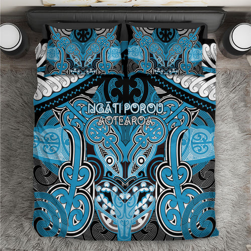 Aotearoa Iwi Ngati Porou Bedding Set Maori Kowhaiwhai Pattern