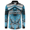 Aotearoa Iwi Ngati Porou Personalised Button Sweatshirt Maori Kowhaiwhai Pattern
