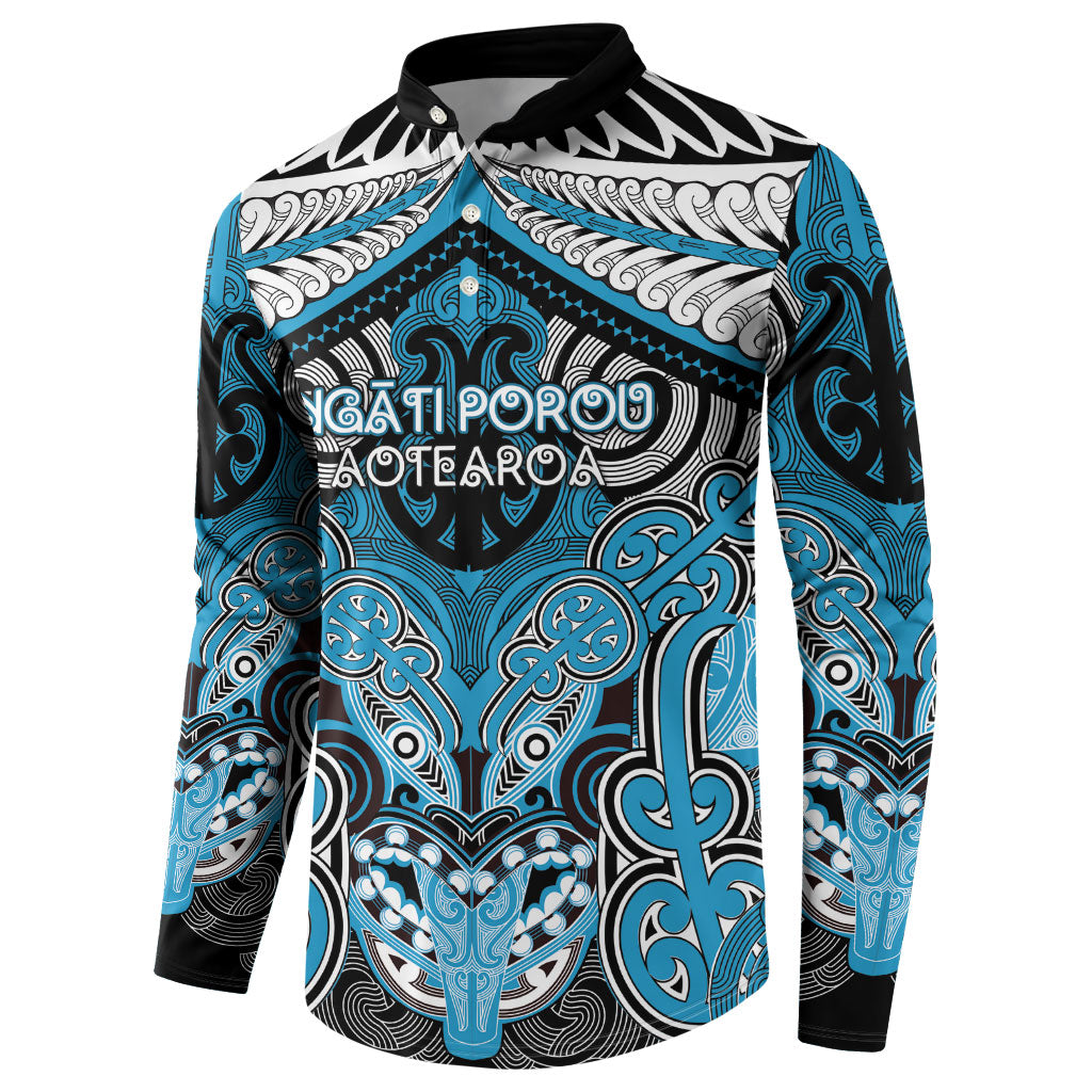 Aotearoa Iwi Ngati Porou Personalised Button Sweatshirt Maori Kowhaiwhai Pattern