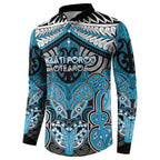 Aotearoa Iwi Ngati Porou Personalised Button Sweatshirt Maori Kowhaiwhai Pattern