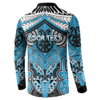 Aotearoa Iwi Ngati Porou Personalised Button Sweatshirt Maori Kowhaiwhai Pattern