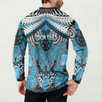 Aotearoa Iwi Ngati Porou Personalised Button Sweatshirt Maori Kowhaiwhai Pattern
