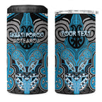 Aotearoa Iwi Ngati Porou Personalised 4 in 1 Can Cooler Tumbler Maori Kowhaiwhai Pattern