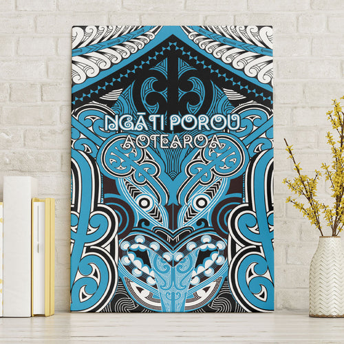 Aotearoa Iwi Ngati Porou Canvas Wall Art Maori Kowhaiwhai Pattern