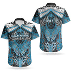 Aotearoa Iwi Ngati Porou Personalised Couples Matching Mermaid Dress and Hawaiian Shirt Maori Kowhaiwhai Pattern