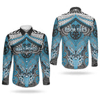 Aotearoa Iwi Ngati Porou Personalised Couples Matching Tank Maxi Dress and Long Sleeve Button Shirt Maori Kowhaiwhai Pattern
