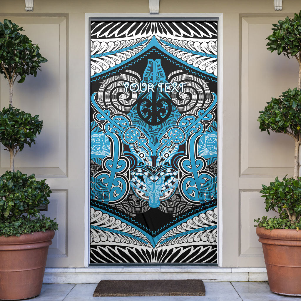 Aotearoa Iwi Ngati Porou Personalised Door Cover Maori Kowhaiwhai Pattern