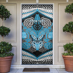 Aotearoa Iwi Ngati Porou Personalised Door Cover Maori Kowhaiwhai Pattern