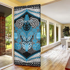 Aotearoa Iwi Ngati Porou Personalised Door Cover Maori Kowhaiwhai Pattern