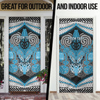 Aotearoa Iwi Ngati Porou Personalised Door Cover Maori Kowhaiwhai Pattern