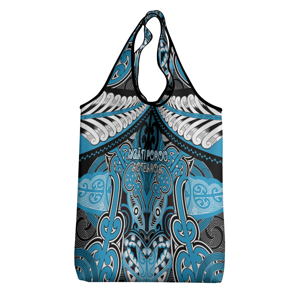 Aotearoa Iwi Ngati Porou Grocery Bag Maori Kowhaiwhai Pattern