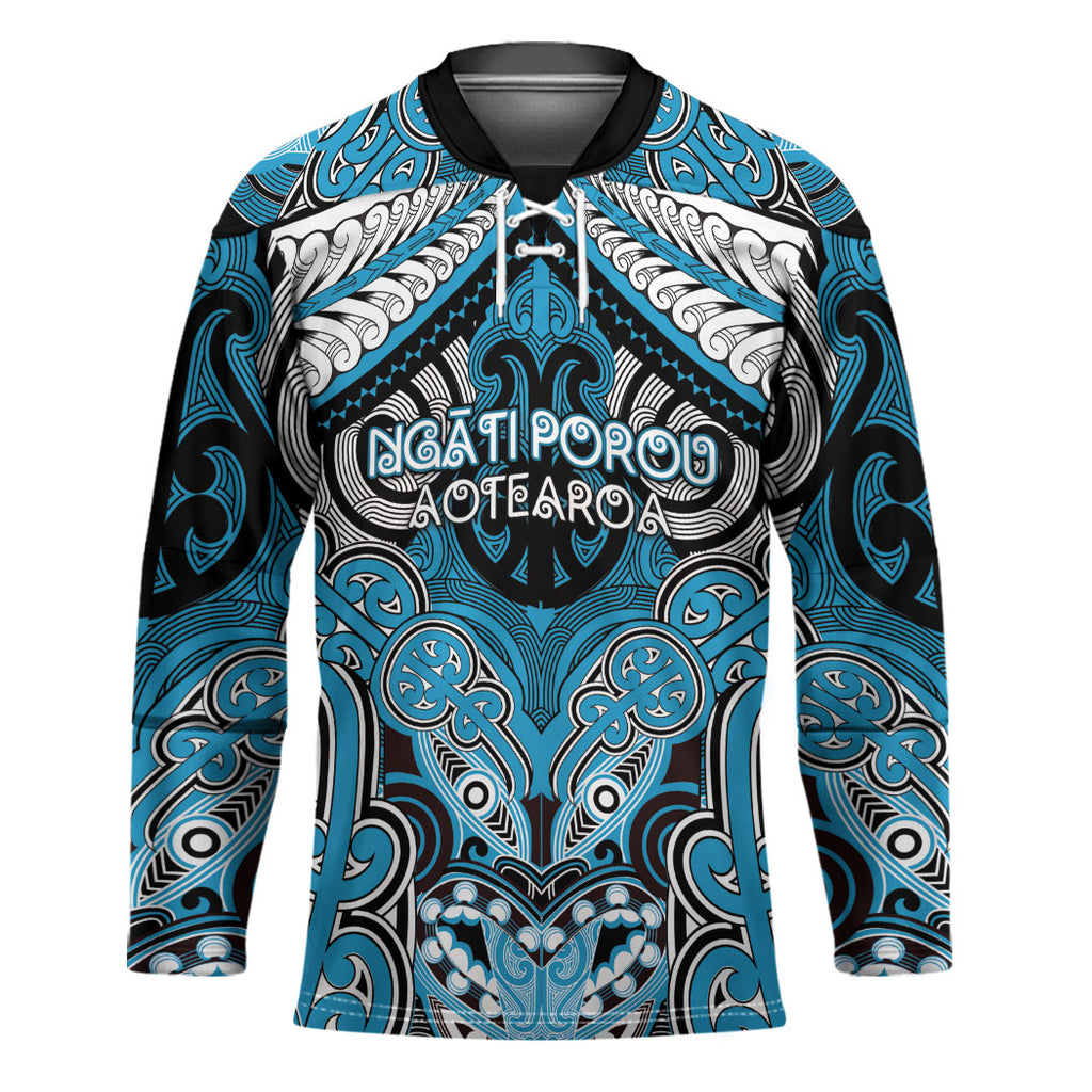 Aotearoa Iwi Ngati Porou Personalised Hockey Jersey Maori Kowhaiwhai Pattern