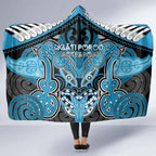 Aotearoa Iwi Ngati Porou Hooded Blanket Maori Kowhaiwhai Pattern