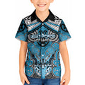 Aotearoa Iwi Ngati Porou Personalised Kid Hawaiian Shirt Maori Kowhaiwhai Pattern
